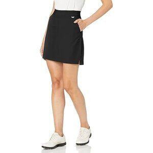 NWT Greg Norman GN Collection Women's 18" Pull On Golf Skort Black XL